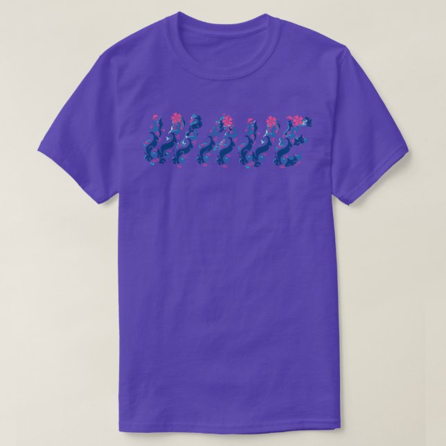 WAVE Visualuv Beauty Artistic Custom Text T-Shirt (Design Front)