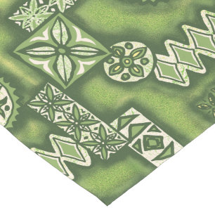 Wave Warrior Hawaiian Primitive Tapa Short Table Runner