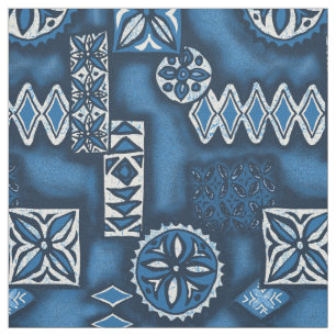 Wave Warrior Hawaiian Tapa Fabric