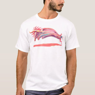 Waved Ballet Dancer Pink Art T-Shirt