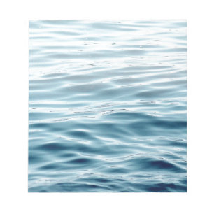 Waved blue water notepad