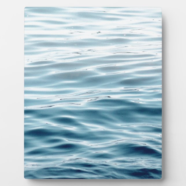 Waved blue water plaque (Front)