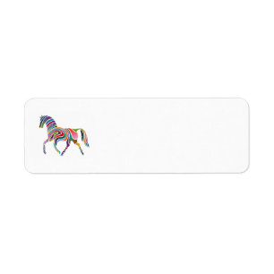 Waved Horse Avery Label Return Address Label