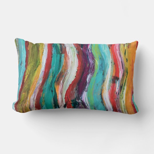 Wavelength Poly Lumbar Throw Pillow (Front)