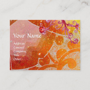 WAVES 2,bright  vibrant yellow brown purple blue Business Card