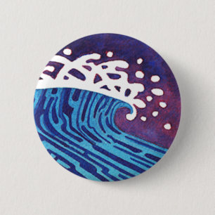 WAVES #3 6 CM ROUND BADGE