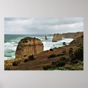Waves Against Time – Great Ocean Road Poster