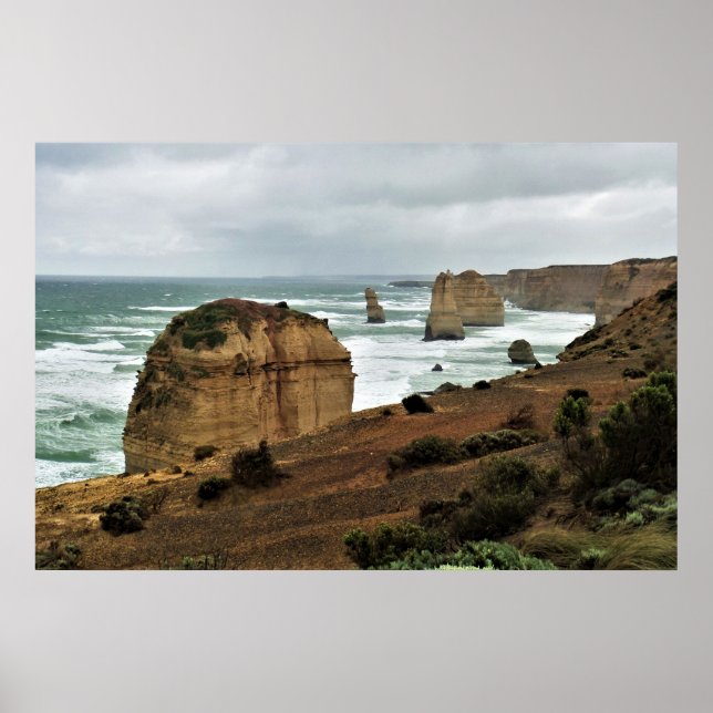Waves Against Time – Great Ocean Road Poster (Front)