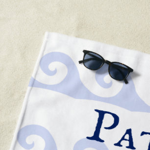 Waves Ahoy Custom Beach Towel