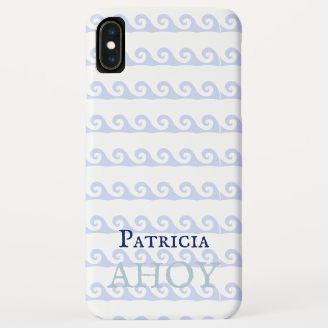 Waves Ahoy Custom Case-Mate iPhone Case (Back)
