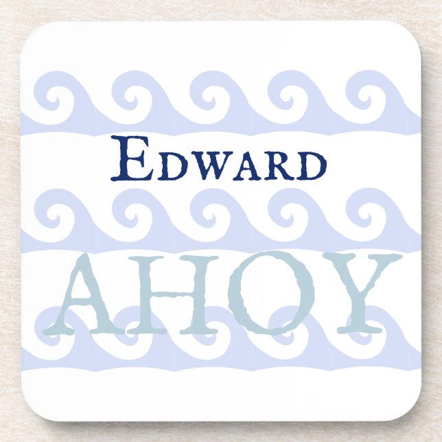 Waves Ahoy Custom Coaster (Front)