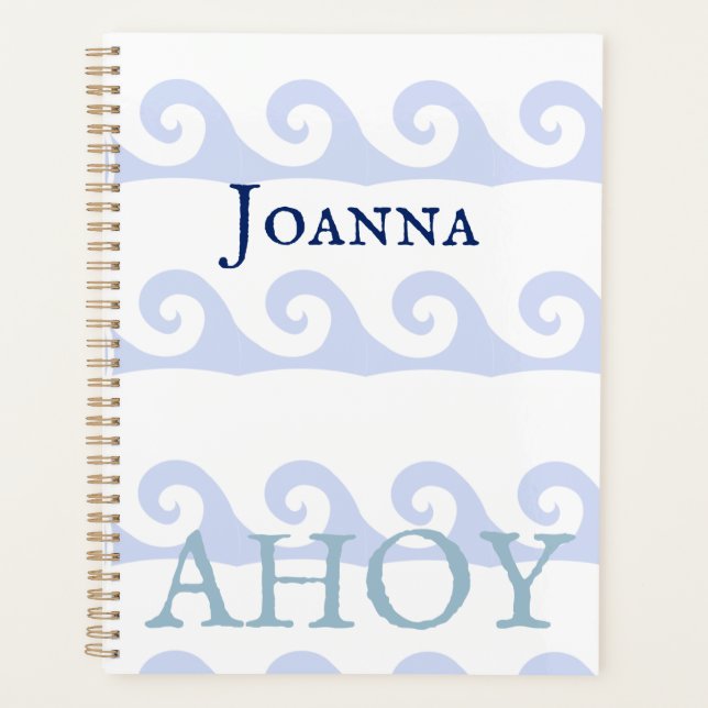 Waves Ahoy Custom Planner (Front)
