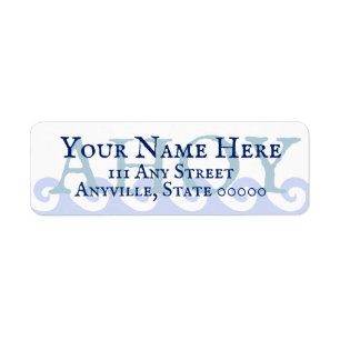 Waves Ahoy Custom Return Address Label