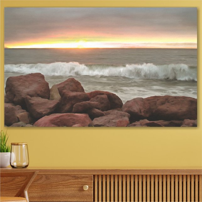 Waves and Boulders 0893 Art Print (Creator Uploaded)
