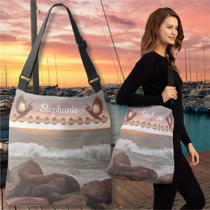 Waves and Boulders 0893 Crossbody Bag