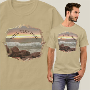 Waves and Boulders 0893 T-Shirt