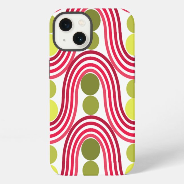 Waves and Circles iPhone Case (Back)