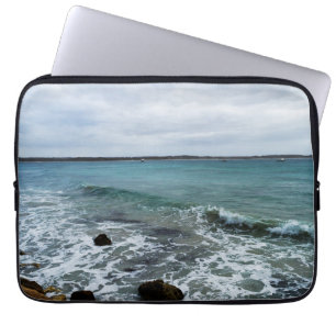 Waves And Fishing Boats On The Ocean, Laptop Sleeve