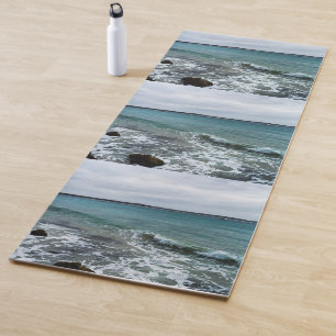 Waves And Fishing Boats On The Ocean, Yoga Mat