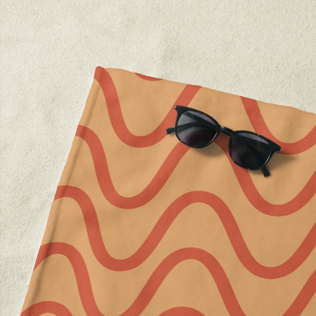 Waves and Rain  Beach Towel (In Situ)