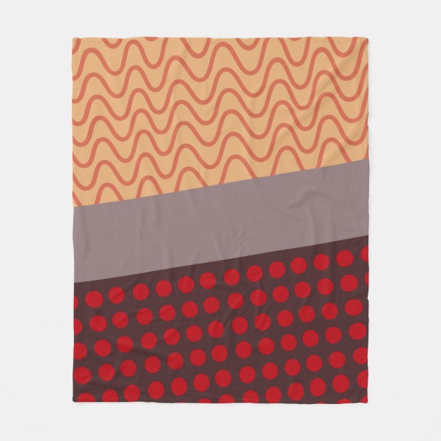 Waves and Rain  Fleece Blanket (Front)