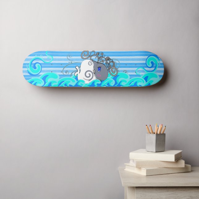 Waves And Whales Skateboard (Wall Art (Horz))