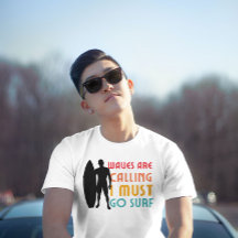 Waves are calling Funny summer vintage graphic