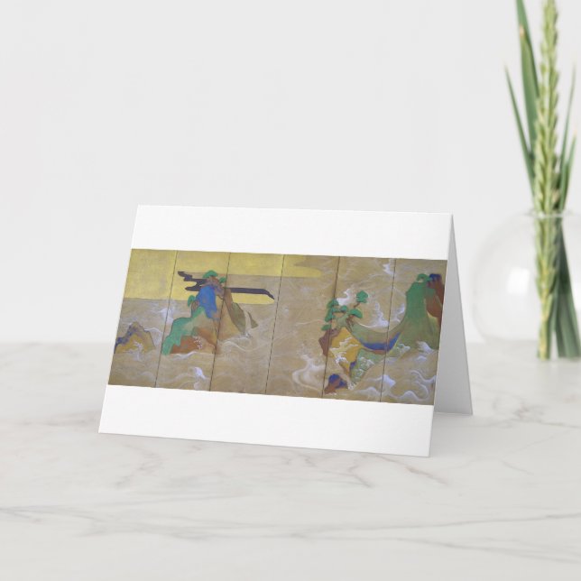 Waves at Matsushima (Left), Tawaraya Sotatsu Card (Front)