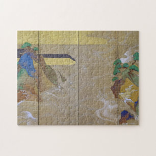 Waves at Matsushima (Left), Tawaraya Sotatsu Jigsaw Puzzle