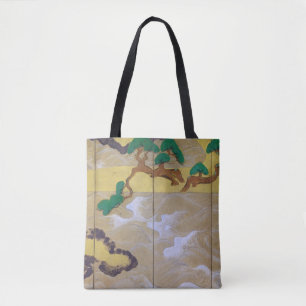 Waves at Matsushima (Right), Tawaraya Sotatsu Tote Bag