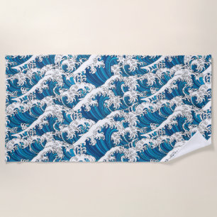 Waves Beach Towel