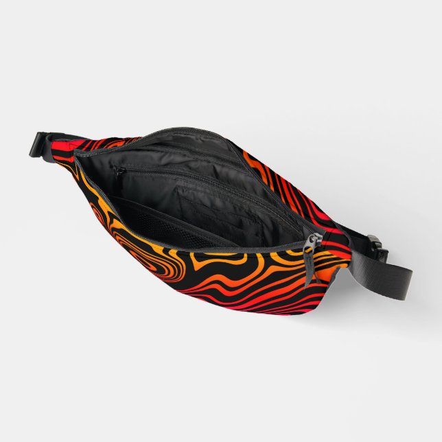 Waves Black and Colourful Fanny Pack - Choose Colo (Open)