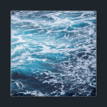 Waves Blue Ocean Summer Beach Magnet<br><div class="desc">Waves of blue with white foam on a sunny Summer day.  Perfect to remind you of the wonderful sounds and smells of beach life... even when you are not there.</div>