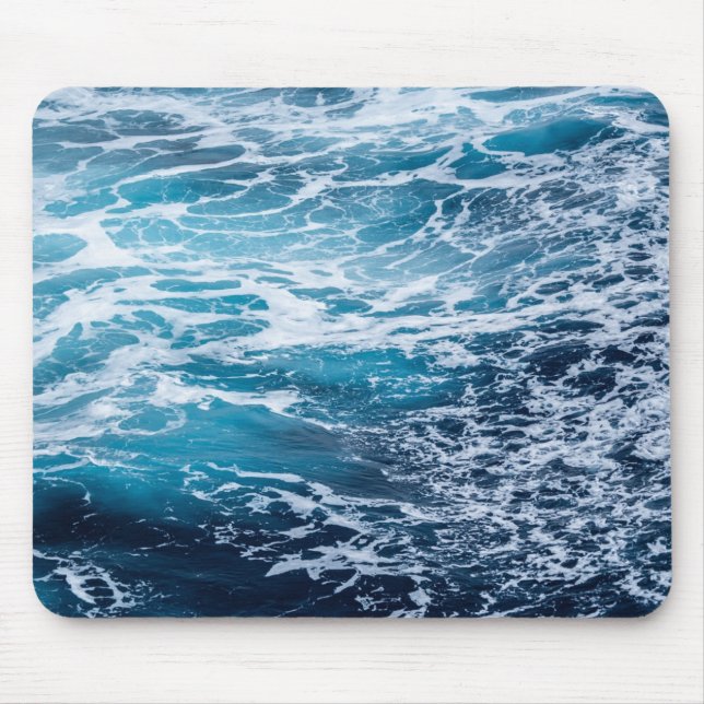 Waves Blue Ocean Summer Beach Mouse Pad (Front)