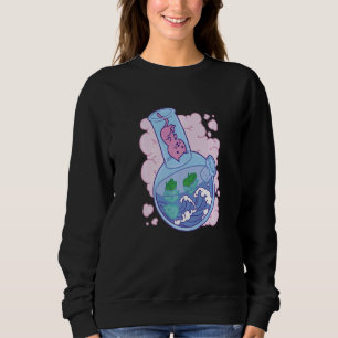 Waves Bong joint Cat   Sweatshirt