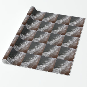 Waves breaking on a sandy beach wrapping paper
