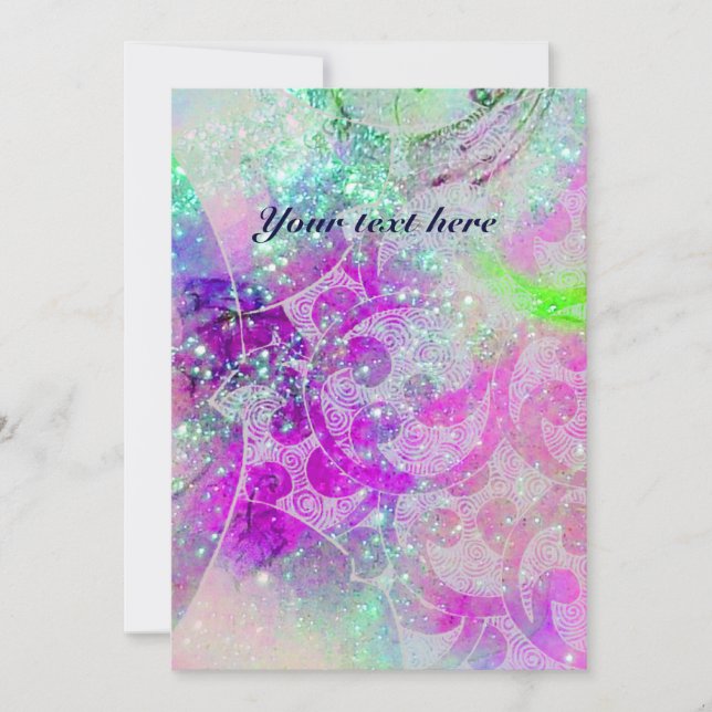 WAVES , bright purple green blue pink gold sparkle (Front)