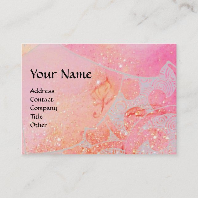 WAVES,bright vibrant blue pink purple swirls Business Card (Front)