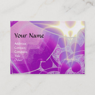 WAVES,bright vibrant blue white purple swirls Business Card