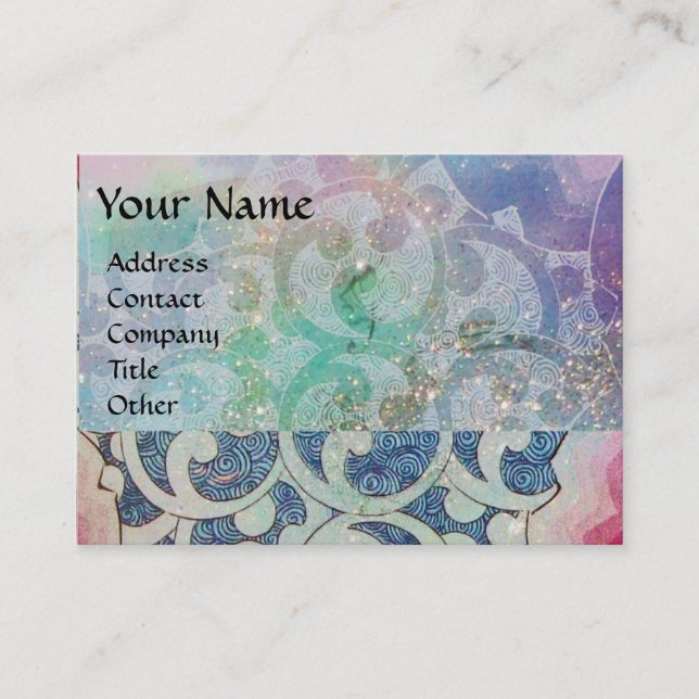 WAVES , bright,vibrant Business Card (Front)