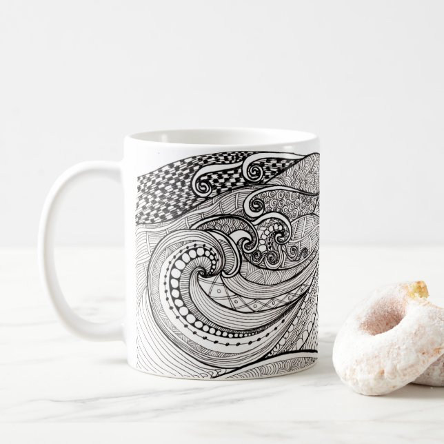 Waves coffee mug (With Donut)