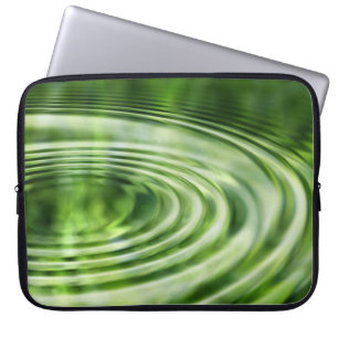 Waves concentric waves circles laptop sleeve