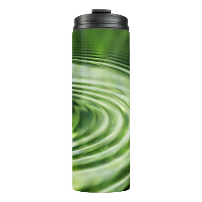 Waves concentric waves circles thermal tumbler (Front)