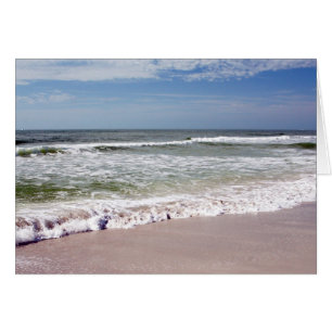 Waves Crash on the Sandy Beach