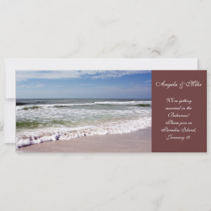 Waves Crash on the Sandy Beach Invitation