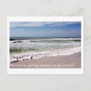 Waves Crash on the Sandy Beach Postcard