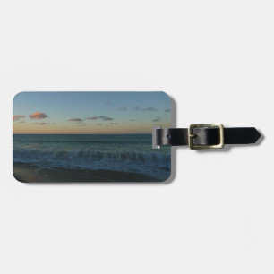 Waves Crashing at Sunset Beach Landscape Luggage Tag