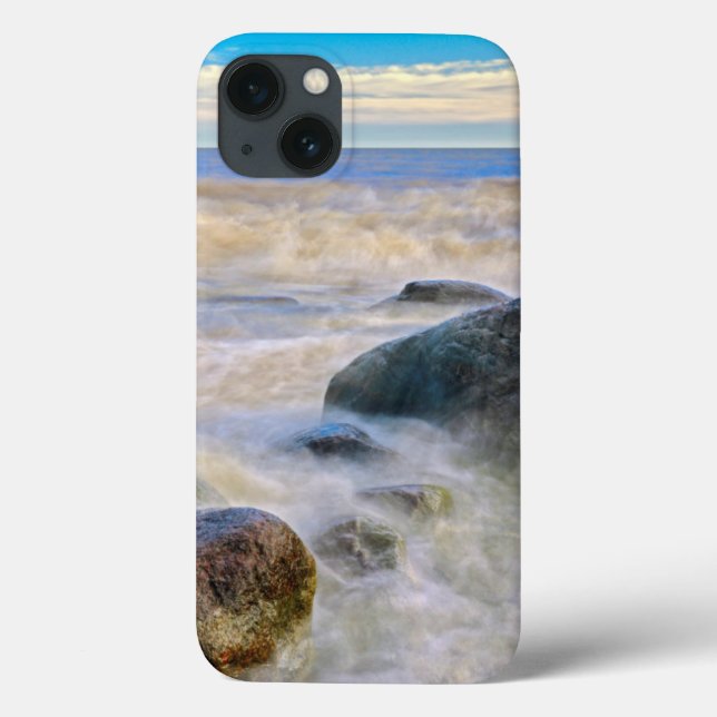 Waves crashing on shoreline rocks Case-Mate iPhone case (Back)