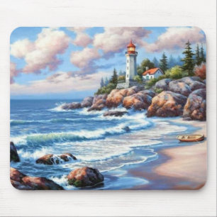 Waves Crashing on the Shore Fine Art Mouse Pad