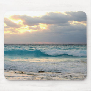 waves crashing on the shore mouse pad
